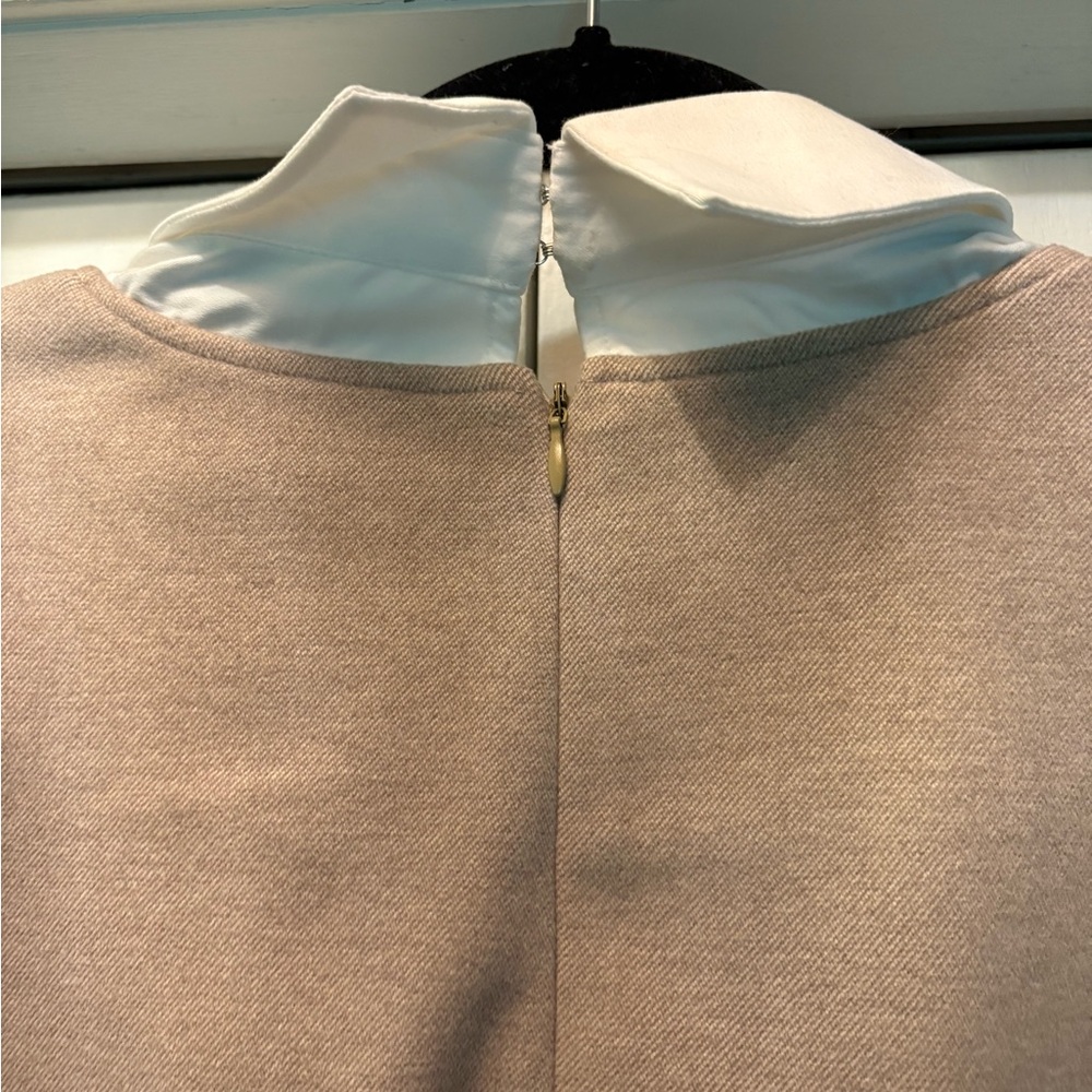 Tuckernuck Taupe Long-Sleeve Dress with White Collar - Picture 3 of 4